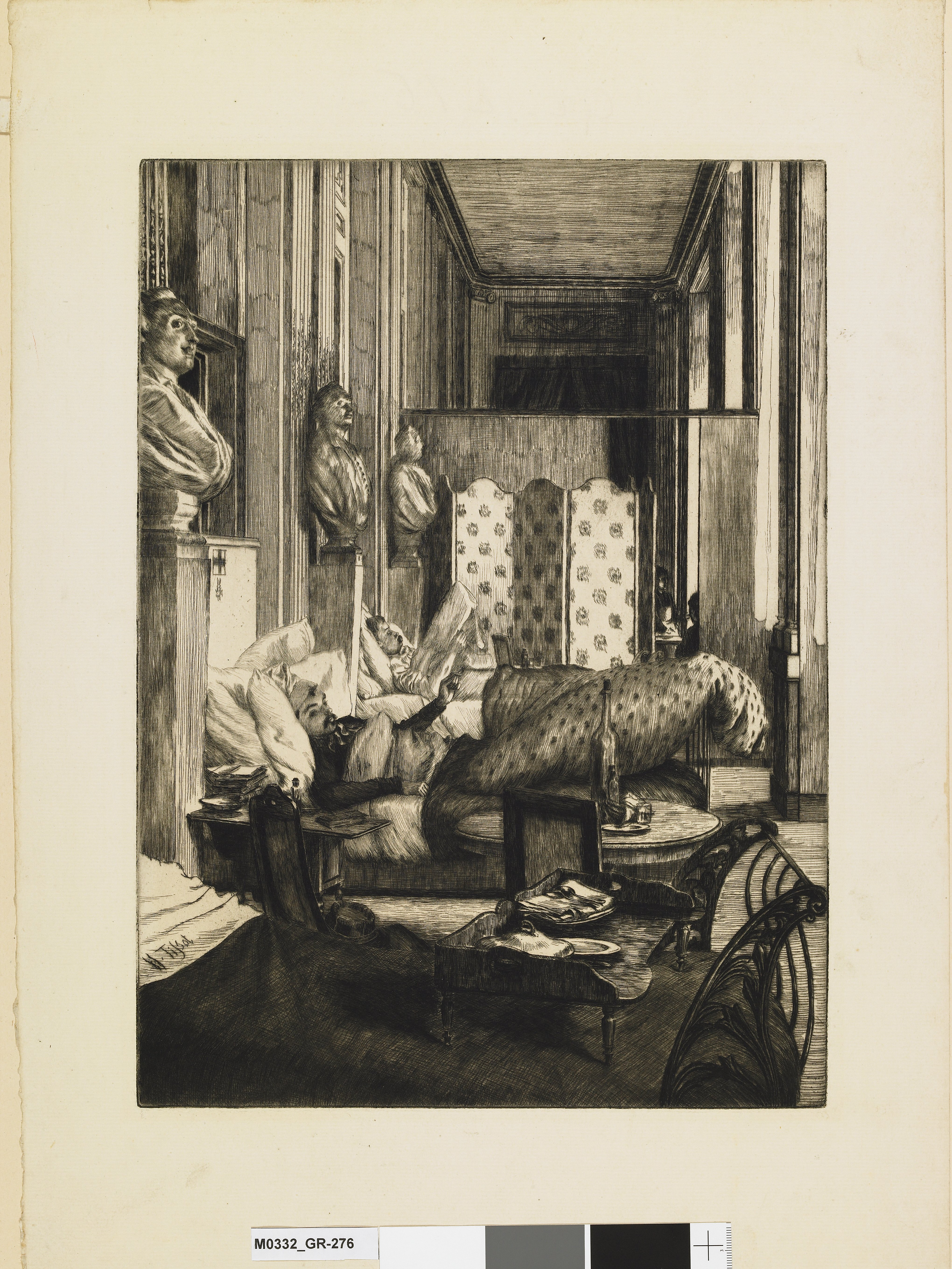 Le foyer de la Comédie Française pendant le Siège de Paris