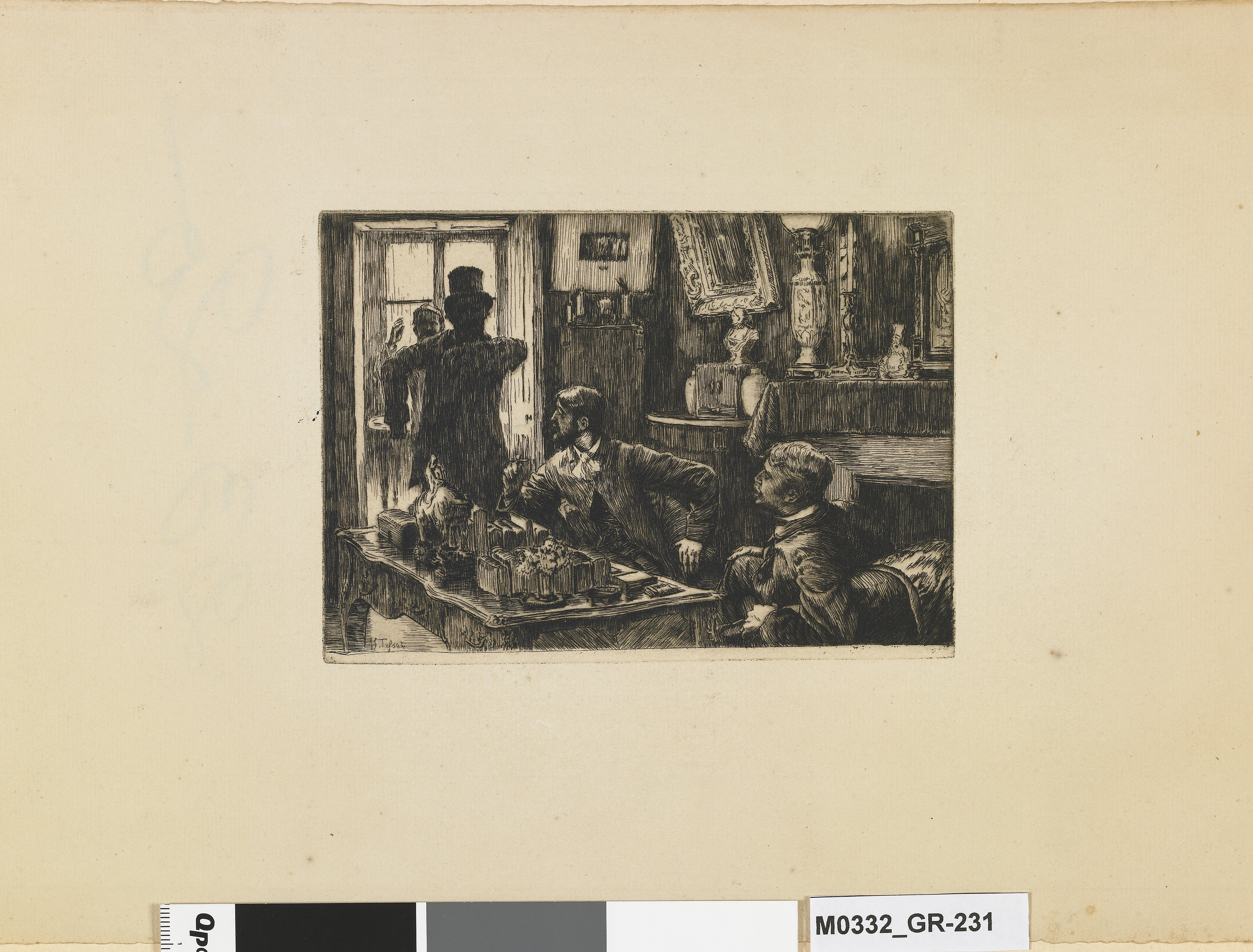 Denoisel et Henri Mauperin rue Taitbaut au moment où Boisjorand de Villacourt entre pour provoquer Henri en duel