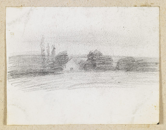 Maison de ferme au milieu d'arbres