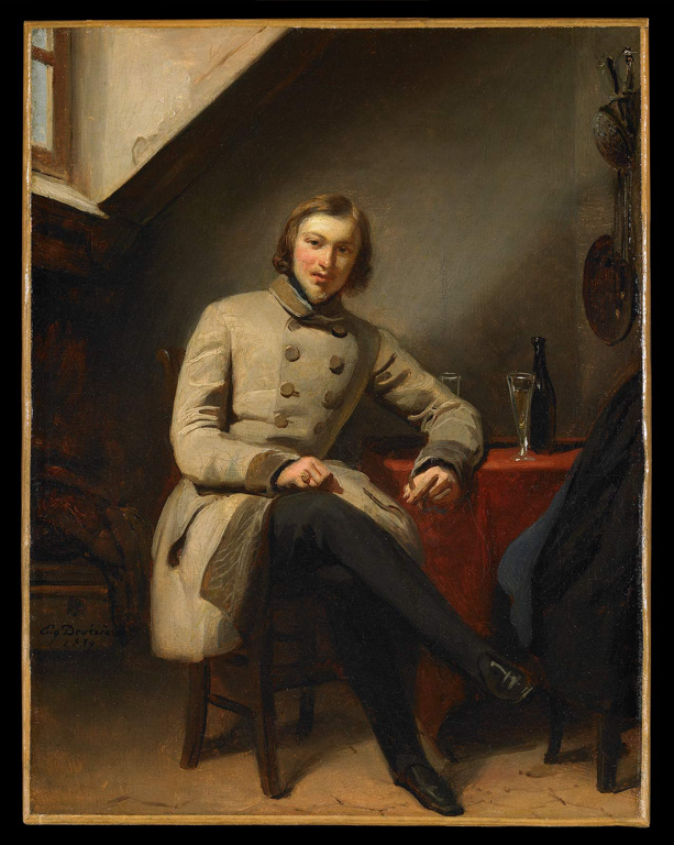 Portrait d'Alexandre Desbiez de Saint-Juan (1820-1863) ; Poète dans sa mansarde