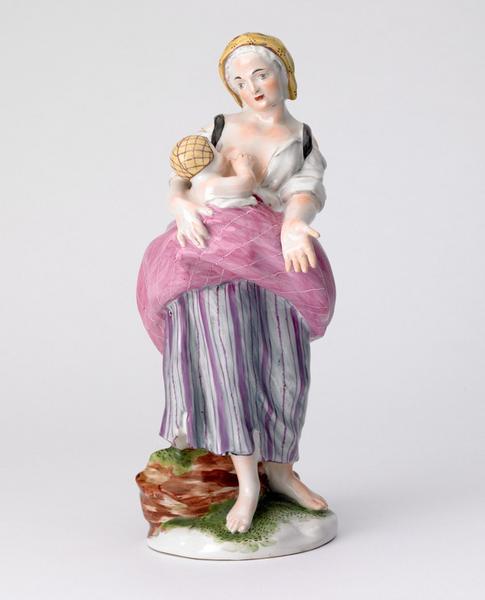 Mendiante et son enfant