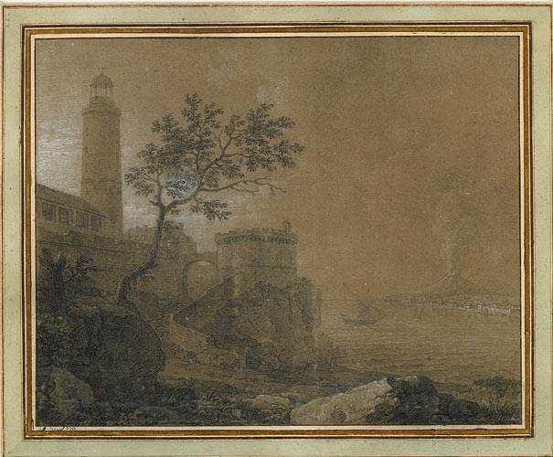 Le Vésuve vu de la baie