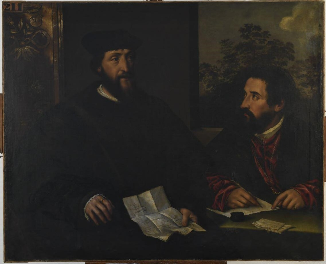 Georges d'Armagnac, évêque de Rhodes, avec Guillaume Philandrier