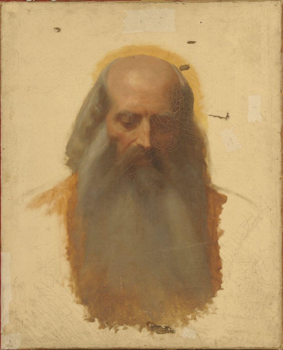 Etude d'une tête d'apôtre