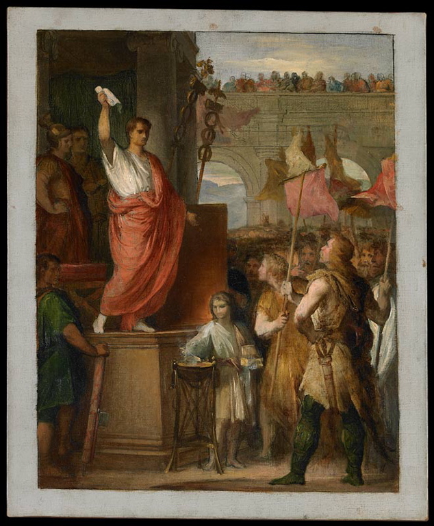 Auguste présente la constitution à la Gaule celtique