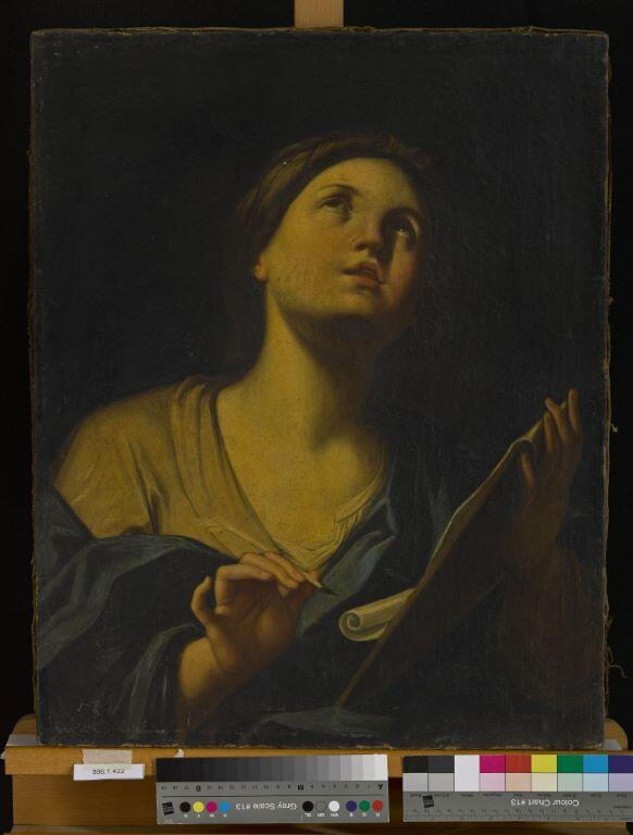 Jeune fille les yeux levés au ciel ; Sibylle