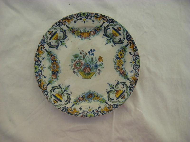 Assiette panier fleuri