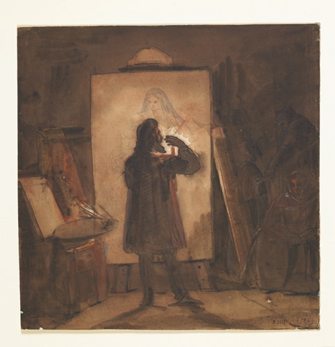 Peintre dans son atelier