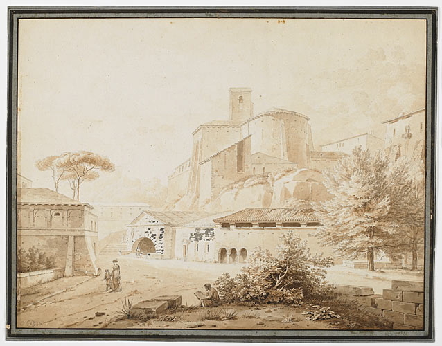 Place d'un village italien dominée par une église