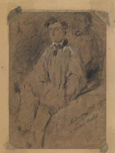 Portrait de jeune homme assis