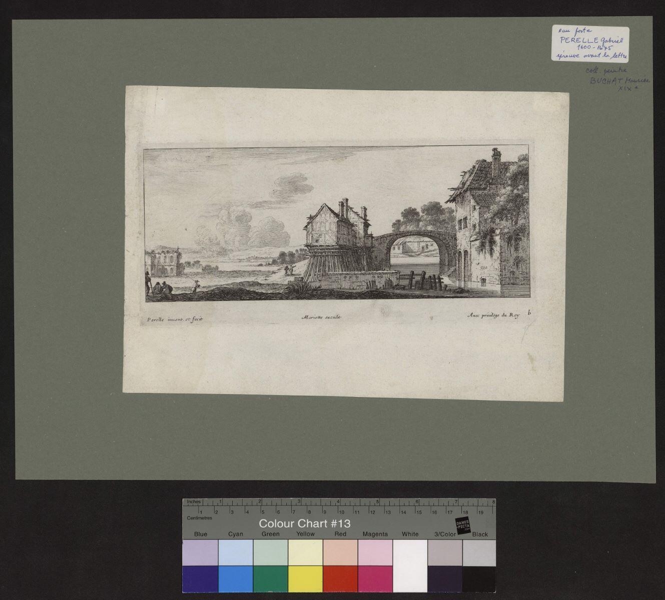 6e planche de la suite "paysages ornés de ruines d'architecture"