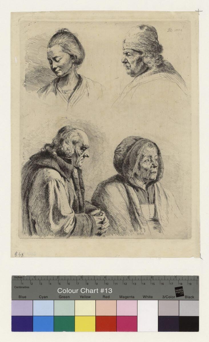 Feuille d'études : quatre figures
