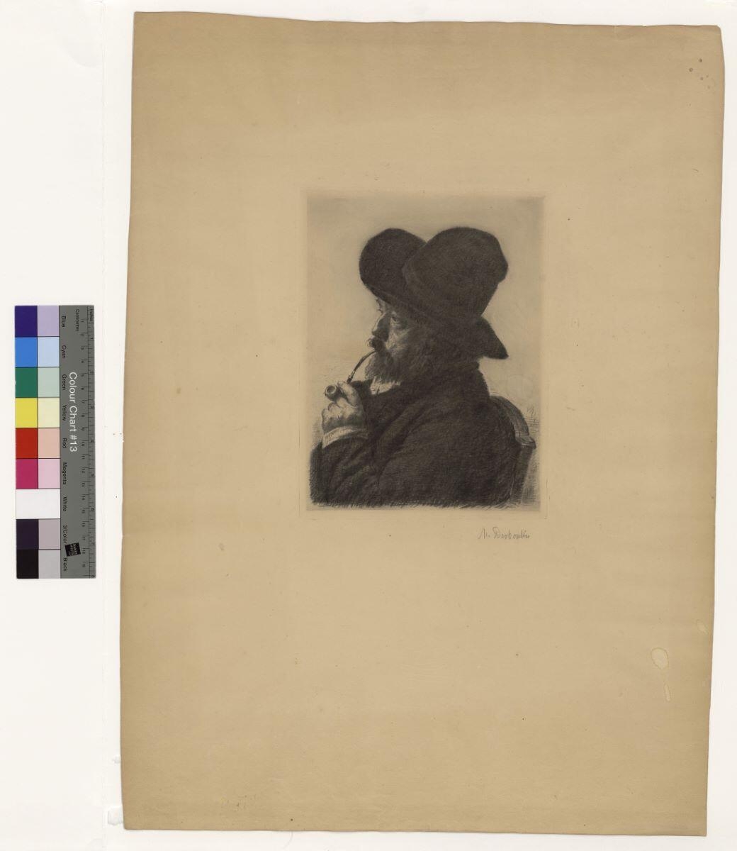 Fumeur au grand chapeau