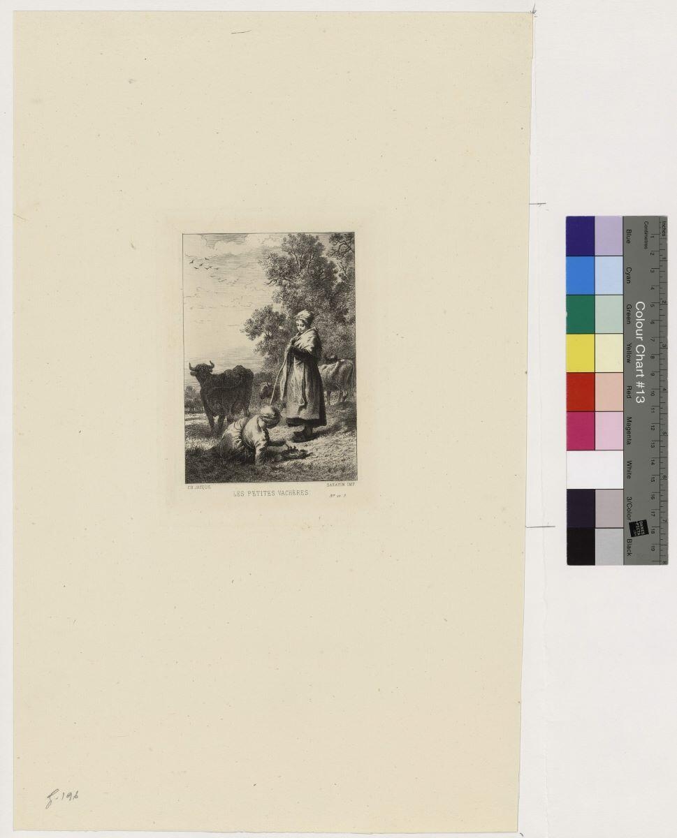 Les Petites Vachères, 20e planche de la série "Collection d'eaux-fortes"