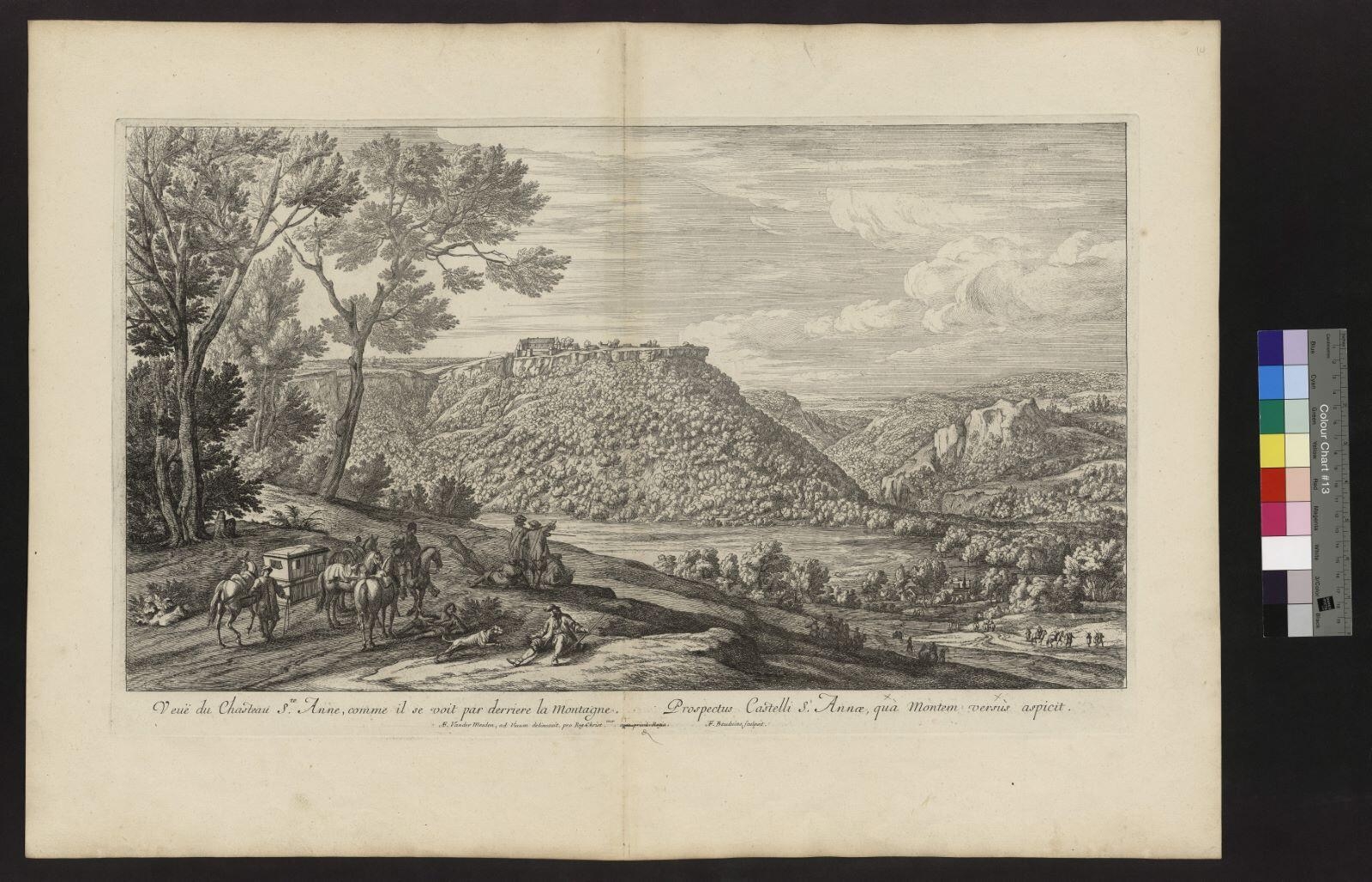 Vue du château Sainte-Anne comme il se voit par derrière la montagne