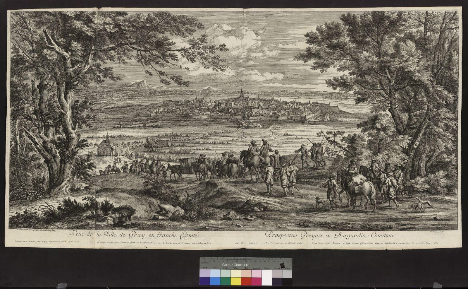 Vue de la ville de Gray en Franche-Comté