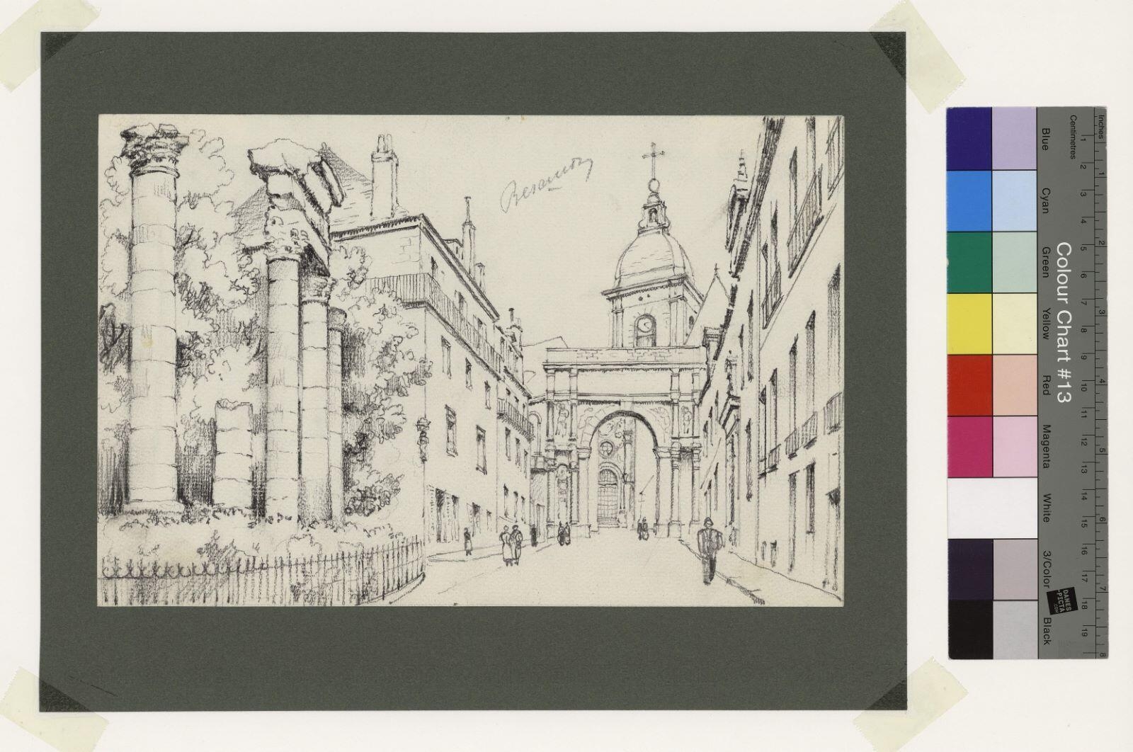 Besançon. Le porte Noire et le square Castan