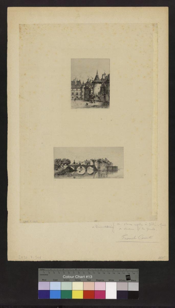 La place royale à Dole - Jura (haut) et A Verdun sur le Doubs (bas)