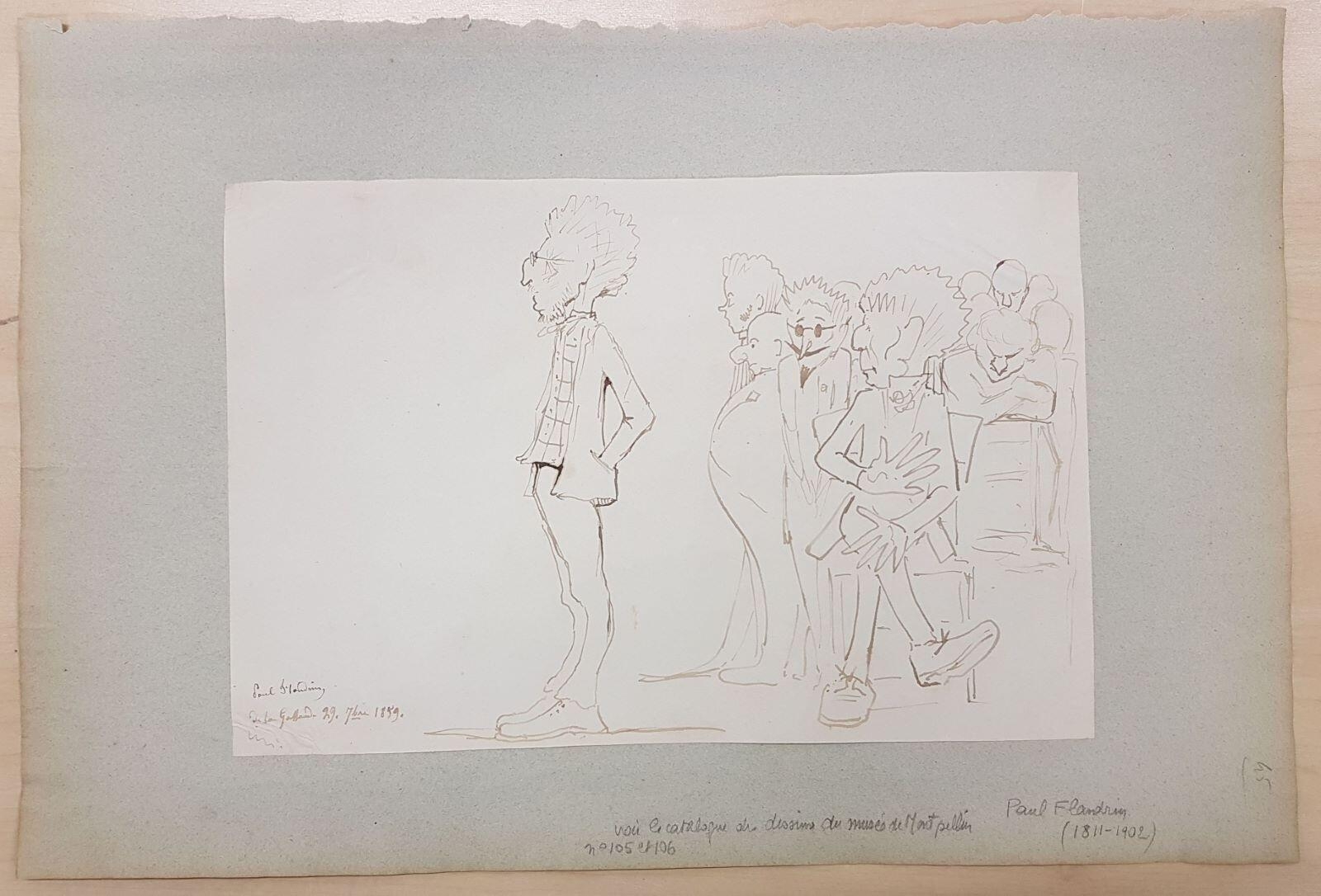 Caricature (une séance à l'académie des beaux-arts ?)