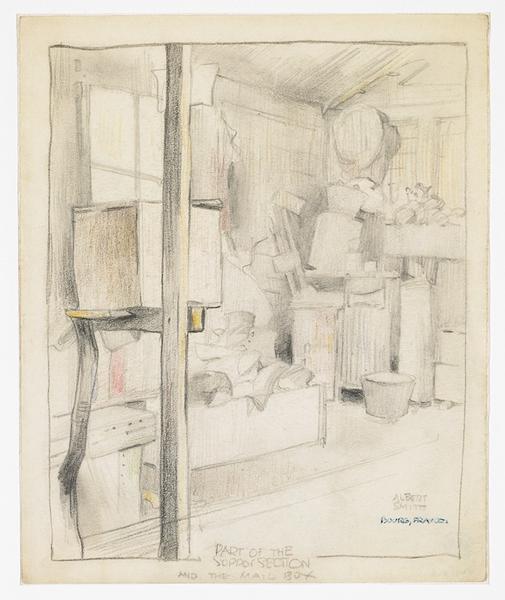 Part of the suppor section and the mail box