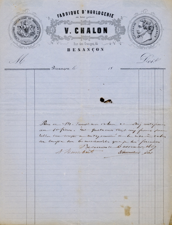 Fabrique d'horlogerie V. Chalon en tous genres