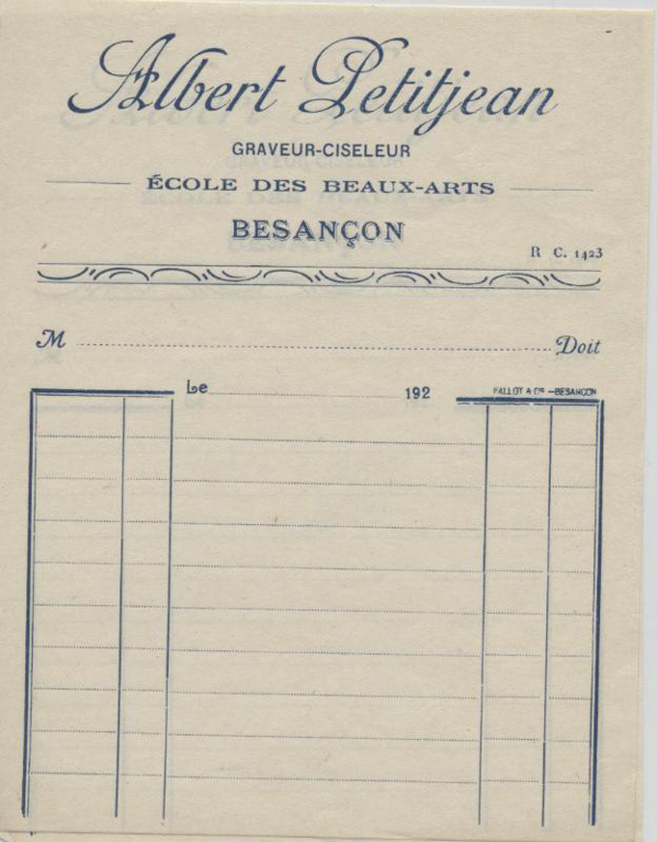 Albert Petitjean graveur-ciseleur