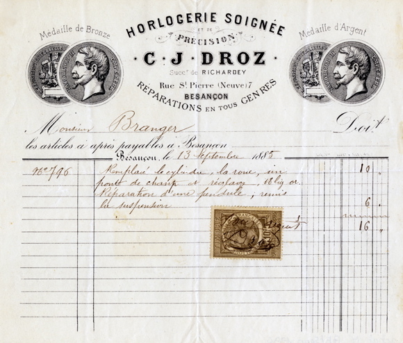 C.F. Droz horlogerie soignée et de précision