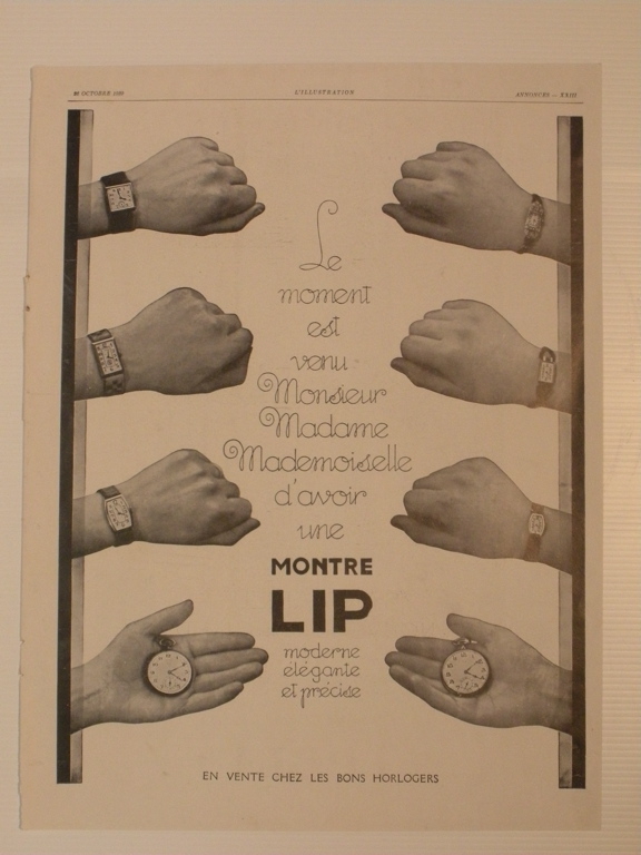 Le moment est venu Monsieur Madame Mademoiselle d’avoir une montre LIP moderne élégante et précise