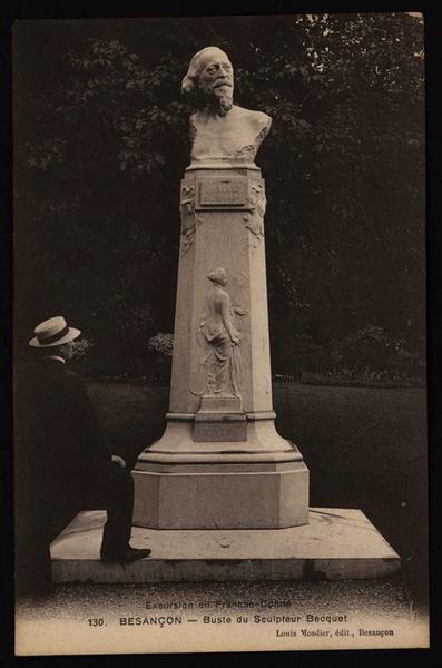 Excursion en Franche Comté - BESANÇON - Buste du sculpteur Becquet