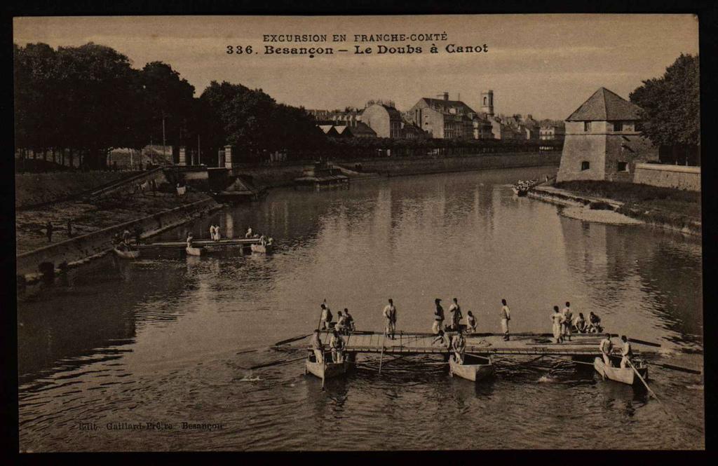 Excursion en Franche Comté - BESANÇON - Le Doubs à Canot