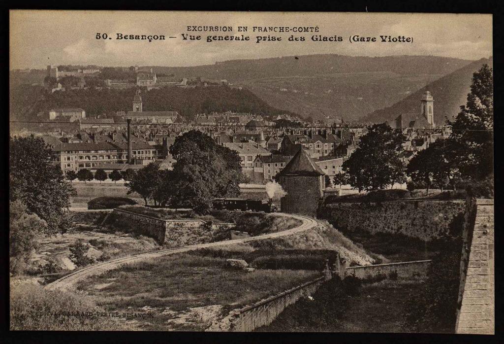 Excursion en Franche-Comté - BESANÇON - Vue générale prise des Glacis (Gare Viotte)