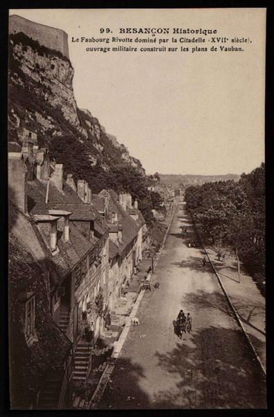 BESANÇON - Le Faubourg Rivotte dominé par la Citadelle ( XVIIe siècle)