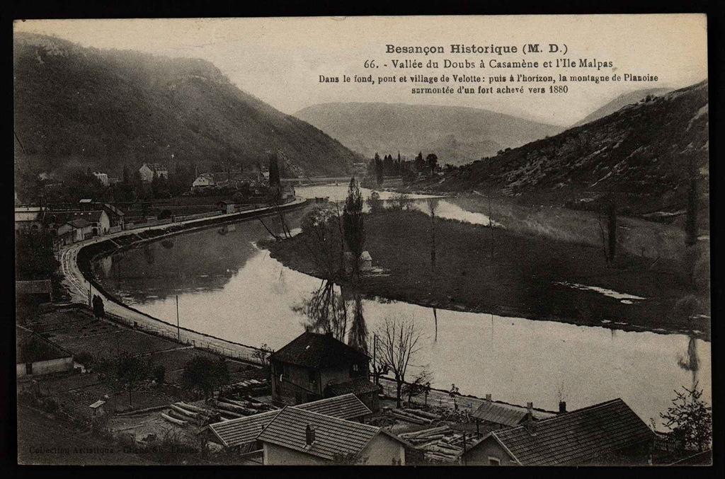 BESANÇON - Vallée du Doubs à Casamène et l'Île Malpas