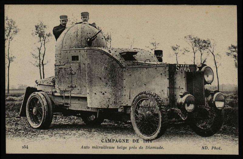 125 - CAMPAGNE DE 1914 - Auto mitrailleuse belge près de Dixmude