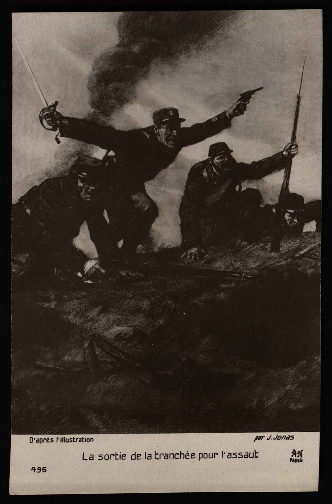 La sortie de la tranchée pour l'assaut