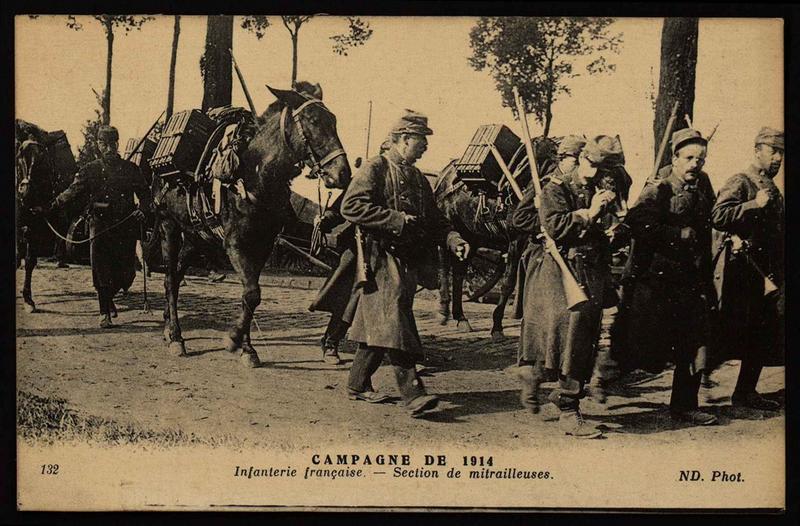 Infanterie française. - Section de mitrailleuses