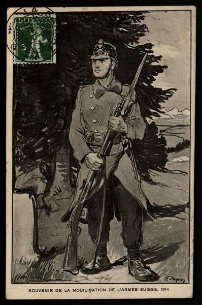SOUVENIR DE LA MOBILISATION DE L'ARMEE SUISSE, 1914