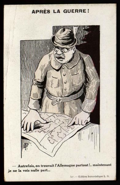 APRES LA GUERRE ! Autrefois, on trouvait l'Allemagne partout!... maintenant je ne la vois nulle part..