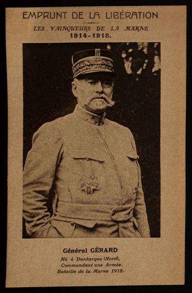 EMPRUNT DE LA LIBERATION / LES VAINQUEURS DE LA MARNE 1914-1918 / Général GERARD