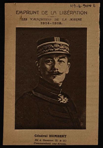 EMPRUNT DE LA LIBERATION / LES VAINQUEURS DE LA MARNE 1914-1918 / Général HUMBERT