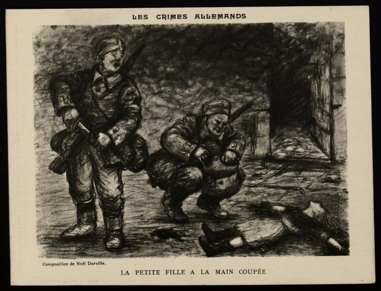 LES CRIMES ALLEMANDS / LA PETITE FILLE A LA MAIN COUPEE