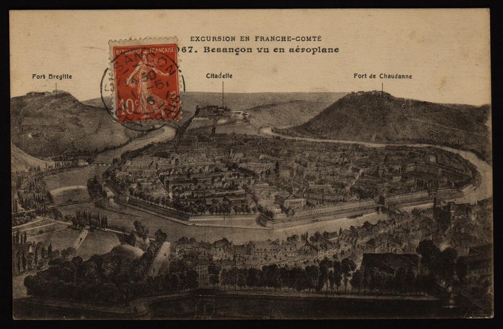 EXCURSION EN FRANCHE-COMTE - Besançon vu en aéroplane