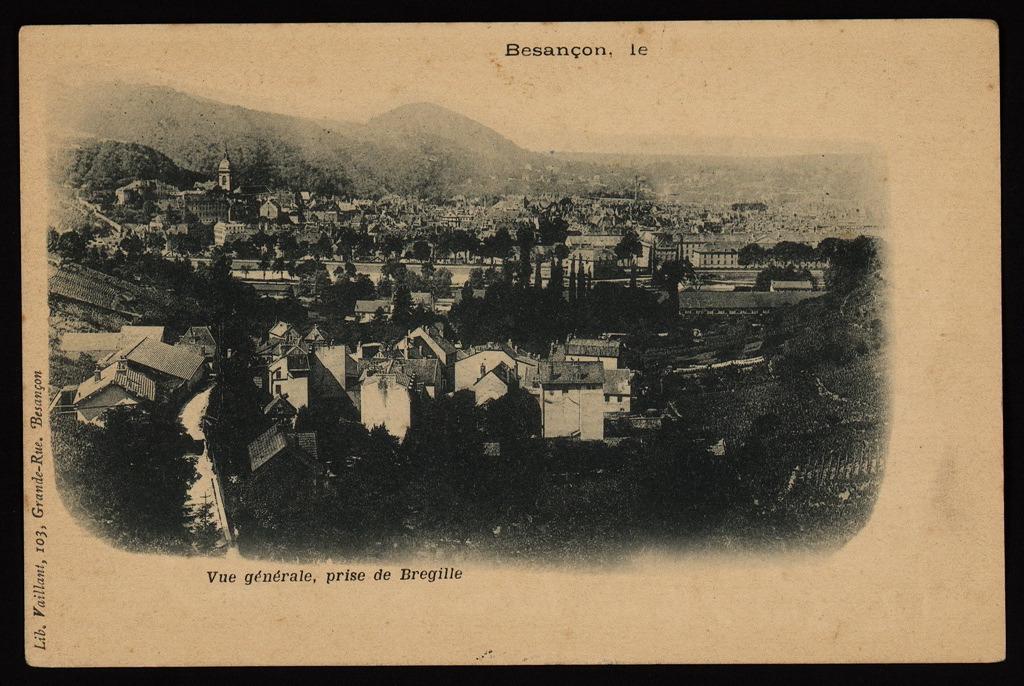 BESANÇON - Vue générale, prise de Brégille
