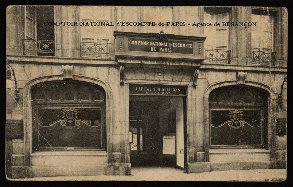 COMPTOIR NATIONAL d'ESCOMPTE de PARIS - Agence de BESANÇON