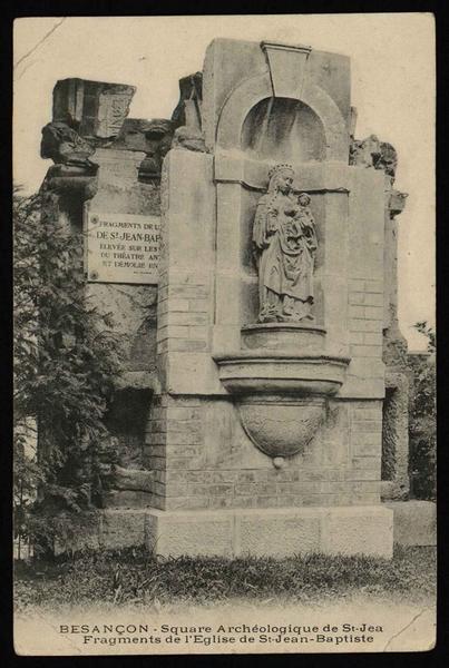 BESANÇON - Square Archéologique de St-Jean - Fragments de l'Eglise de St-Jean-Baptiste