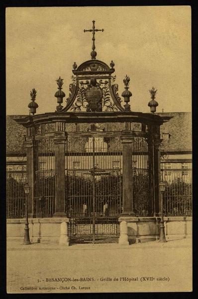 BESANCON-les-BAINS - Grille de l'Hôpital (XVIIe siècle)