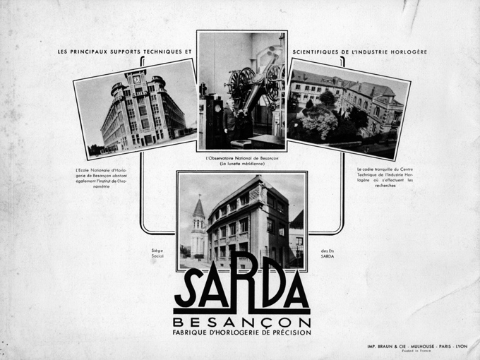 Sarda Besançon / Fabrique d'horlogerie de précision