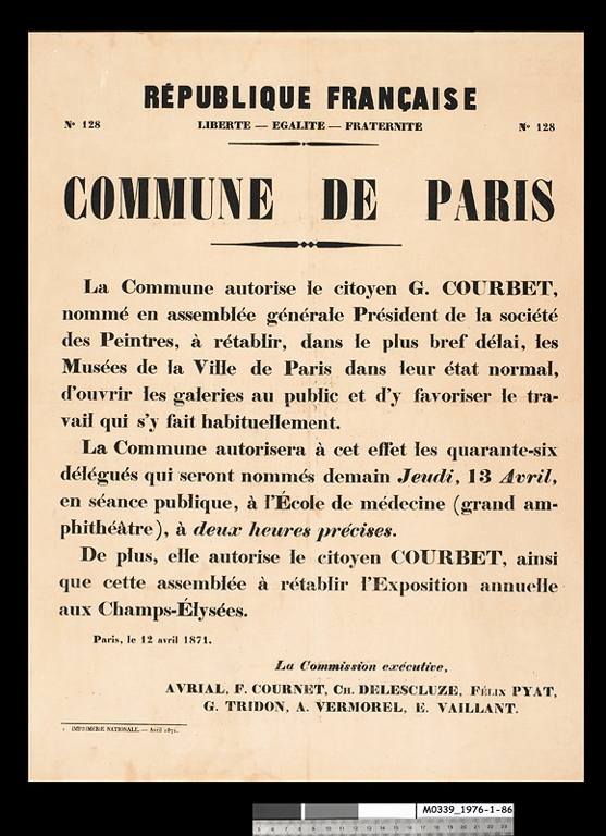 Affiche de la Commune de Paris, n° 128