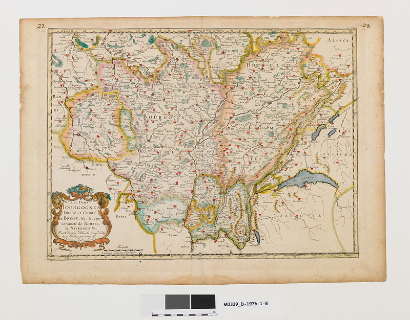 Carte des baillages de Franche-Comté
