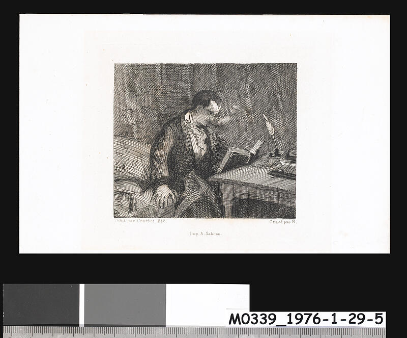 Baudelaire lisant, d'après Gustave Courbet